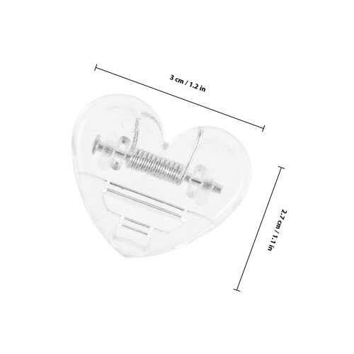 15Pièces Clips Cœurs Transparants ABS Pour Photos Et Sachets De Chips 1