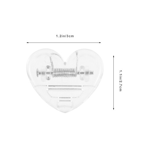 15Pièces Clips Cœurs Transparants ABS Pour Photos Et Sachets De Chips 2