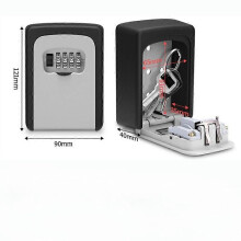 (Dgrey) 1pc Key Safe Wall Mount | No-Battery Combination Lock Box - 9.4cm Metal/Plastic for Home & Travel Security,for Home Hotel