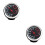 2Pcs Multi Color Metal Luminous Clock Car Thermometer Durable Use 6