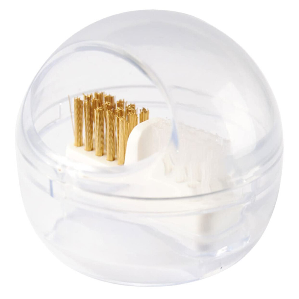 Nail Drill Bit Cleaner with Detachable Brush Design and Round Case for Manicure Tool Cleaning