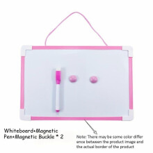(1pc pink) 1-Pack Double-Sided Magnetic Whiteboard-Includes 2 Markers Magnets,Wall-Mounted for Home/Office/Classroom,Easy Clean PVC Surface