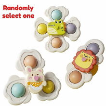 (Random One) 1/3/6pcs Children's suction cup spinning top toy, suitable for desktop, glass and tile walls and other scenes