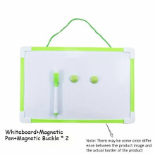 (1pc green) 1-Pack Double-Sided Magnetic Whiteboard-Includes 2 Markers Magnets,Wall-Mounted for Home/Office/Classroom,Easy Clean PVC Surface