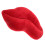 4Pcs Red Plush Lip Cushions Soft Cotton Decorative Sofa Throw Pillows 4
