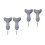 4Pcs Grey Braille Writing Tools Plastic Pen for Blind Daily Learning 6