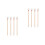 8Pcs Red Handle White Felt Drum Mallets for Symphony and School Bands 10