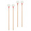 8Pcs Red Handle White Felt Drum Mallets for Symphony and School Bands 2