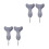 4Pcs Grey Braille Writing Tools Plastic Pen for Blind Daily Learning 8