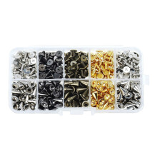 200Sets Alloy Cone Rivets Punk Spikes for Shoes Bags Belts DIY Crafts