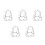 5Pcs Fire Sprinkler Head Cage Guards Silver Stainless Steel Protective 9
