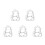 5Pcs Fire Sprinkler Head Cage Guards Silver Stainless Steel Protective 5