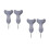 4Pcs Grey Braille Writing Tools Plastic Pen for Blind Daily Learning 7