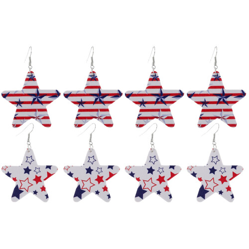 2 Pcs Jewelry Earring For Girl Dangler Earrings Independence Day 1