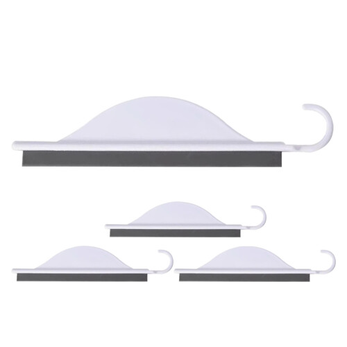12Pcs White Shower Squeegees with Hook Durable PP Tpr for Bathroom