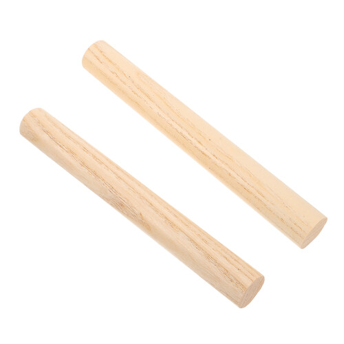 2Pcs Khaki Wooden Drumming Sticks for Rhythm and Percussion Practice 2