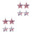 2 Pcs Jewelry Earring For Girl Dangler Earrings Independence Day 3