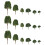 48 Pcs Miniature Trees Railroad Scenery DIY Landscape Decor 8