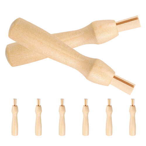 32Pcs Replacement Wooden Handles for Needle Felting Tools Wool Craft 2
