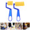 16Pcs Kids Paint Sponge Roller Brush Set Blue Soft Ergonomic Handle 10