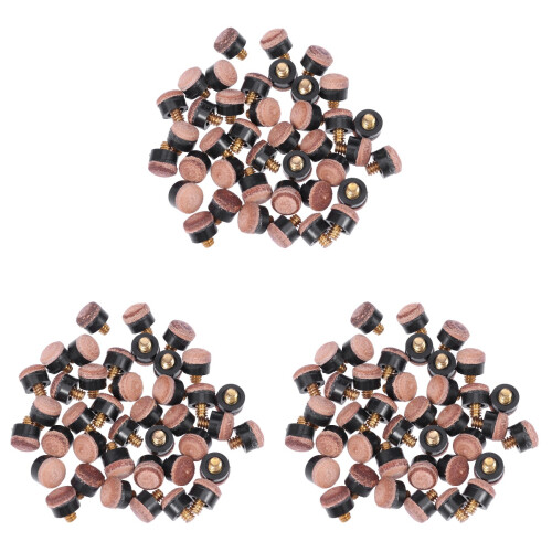 120Pcs Brown American Style Billiard Cue Tips with Durable Ferrules 1