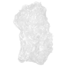 2Pcs White PVC Judge Wig Men Fancy Dress Cosplay Wig for Performance