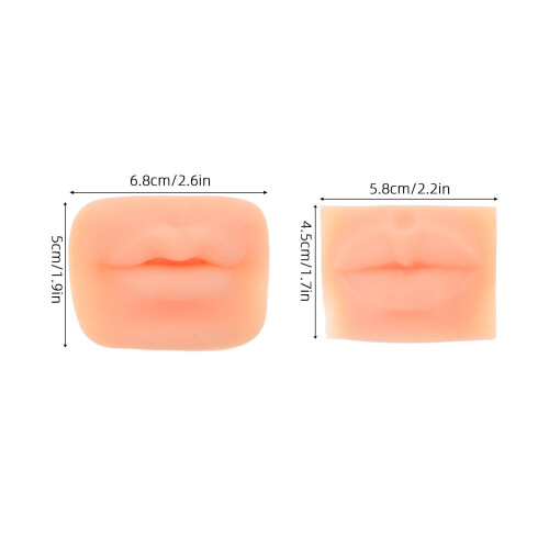 2Pcs Soft Silicone Lips Mold for Realistic Tattoo and Makeup Practice 1