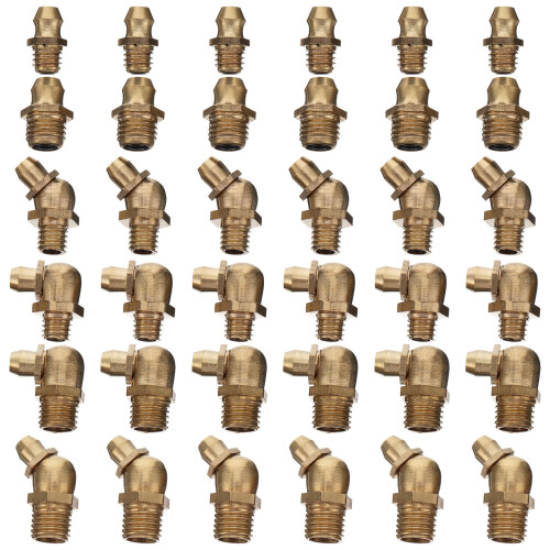 2 Sets  Grease Nipples M8 M10 Copper Grease Assortment Fitting Supply 2