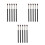 15Pcs Black Angled Concealer Brushes Flat Cream Foundation for Women 9