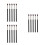 15Pcs Black Angled Concealer Brushes Flat Cream Foundation for Women 6