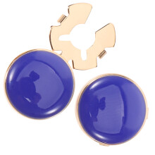 10Pcs Dark Blue Zinc Alloy Men Cufflinks and Tuxedo Studs Set for Suit