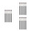 15Pcs Black Angled Concealer Brushes Flat Cream Foundation for Women 7