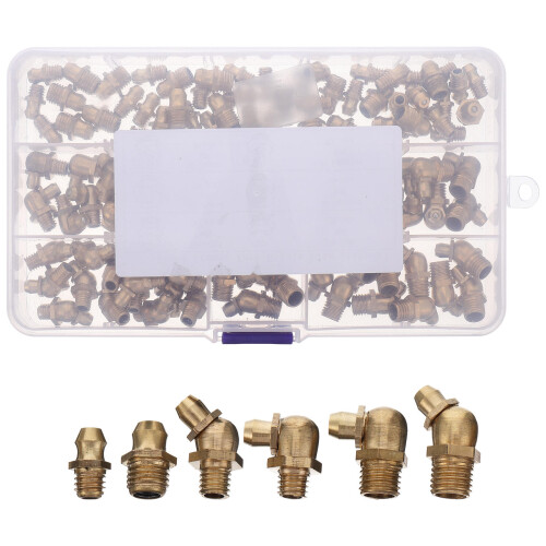 2 Sets  Grease Nipples M8 M10 Copper Grease Assortment Fitting Supply 1
