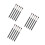 15Pcs Black Angled Concealer Brushes Flat Cream Foundation for Women 4