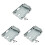 3Pcs Silver Metal Hdd Mounting Bracket Compatible with 25 Inch Sata 2