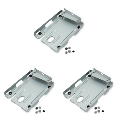 3Pcs Silver Metal Hdd Mounting Bracket Compatible with 25 Inch Sata 1