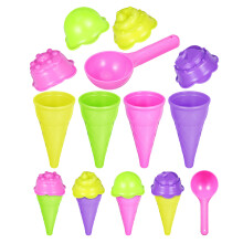4 Sets Kids Ice Cream Sand Toys Portable Molds For Toddlers Play
