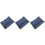 3Pcs Blue Canvas Watch Organizer Roll Lightweight Travel Storage Case 4