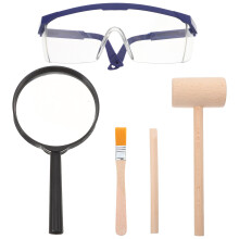 Mini Wooden Hammer And Kit For Kids Gemstone Dinosaur Excavation