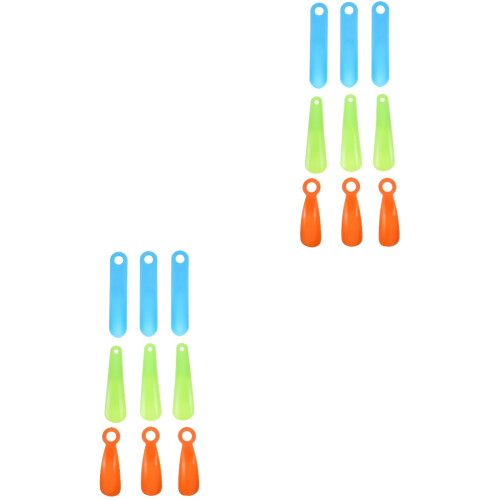 6 Pcs Plastic Shoe Horns Assorted Colors 2