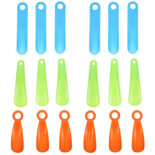 6 Pcs Plastic Shoe Horns Assorted Colors 1