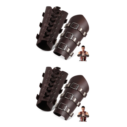 4 Pcs Medieval Guard Renaissance Bracer Wrist Band 2