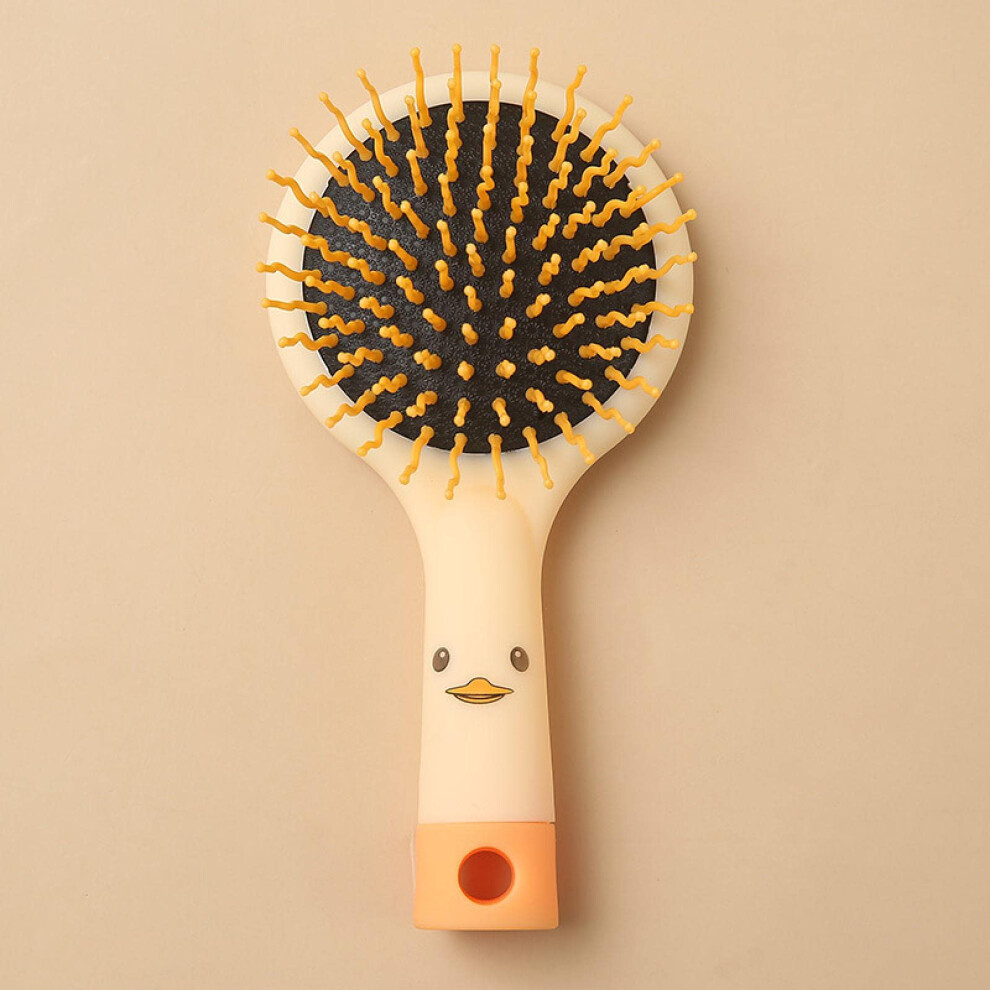 2 in 1 Hair Brush with Builtin Mirror, Compact Travel Comb with Gentle Cushion Massage