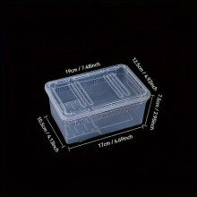 (Big-5pcs) Transparent Plastic Container Habitat Terrarium Mini Pet Frog Gecko Reptile Terrarium