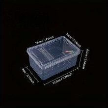 (Small-5pcs) Transparent Plastic Container Habitat Terrarium Mini Pet Frog Gecko Reptile Terrarium