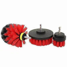 (Red 3pcs) 3Pcs/Set Power Scrubber Brush Set for Bathroom Drill Scrubber Brush for Cleaning Cordless Drill Attachment Kit Power Scrub