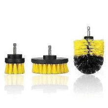 (Yellow 3pcs) 3Pcs/Set Power Scrubber Brush Set for Bathroom Drill Scrubber Brush for Cleaning Cordless Drill Attachment Kit Power Scrub