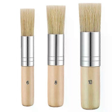 3pcs DIY Wooden Stencil Brush, Pure Natural Bristle Paint Brush Perfect for Acrylic Paint, Wood, Oil Painting