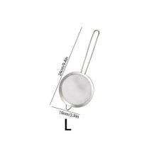 (L) 3pcs Stainless Steel Fine Mesh Strainer With Sturdy Handle And Hook, Colander Sifter For Juice Soy Milk, Kitchen Tools