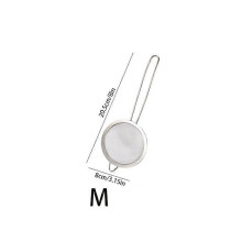 (M) 3pcs Stainless Steel Fine Mesh Strainer With Sturdy Handle And Hook, Colander Sifter For Juice Soy Milk, Kitchen Tools
